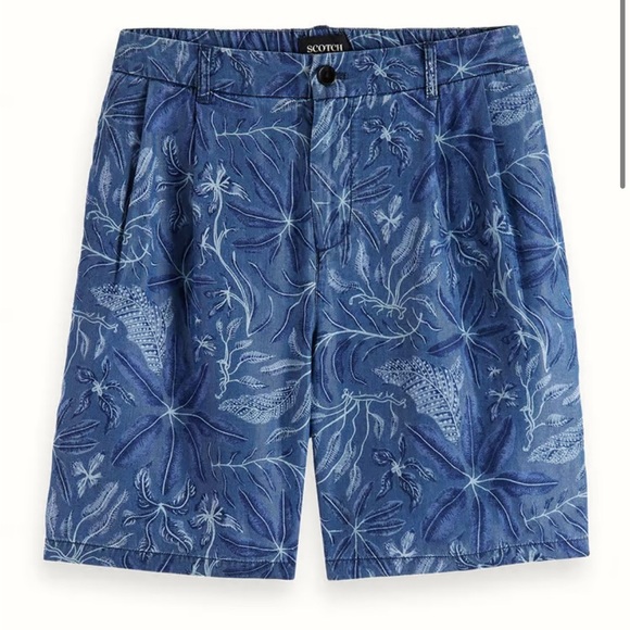 NWT Scotch & Soda twilt floral print chino shorts - Picture 4 of 10